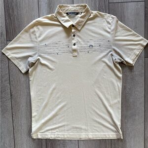 Travis Mathew Men’s Large Light Yellow Performance Polo Shirt